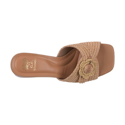 Women's Liza Natural Woven Heeled Sandals