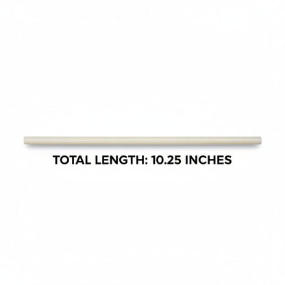 Wrapped 10.25'' x 0.27'' Compostable White Giant Drinking Straws - 1,850 Count