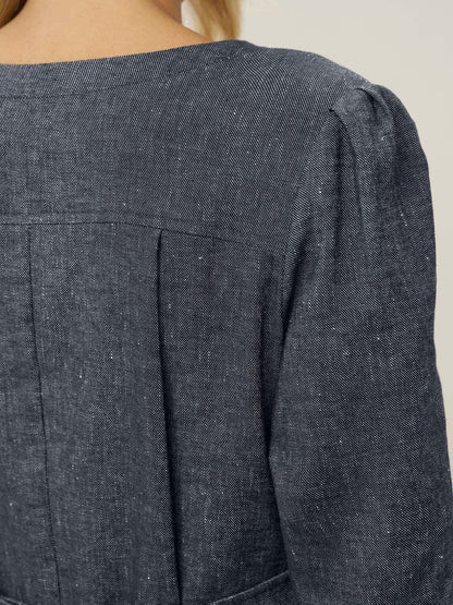 Linen Denim Texture Jacket Dress HANNAH