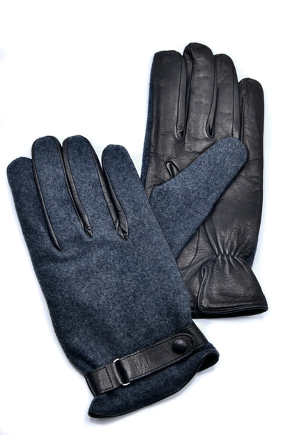 Mario Portolano Leather-Suede Belt Gloves