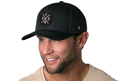 New York City Trucker Hat  |  Black NYC X Snapback