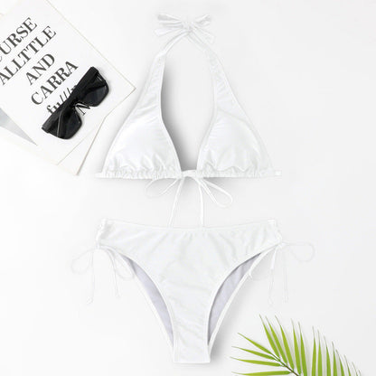 Swimsuit Women Strap Bikini Sexy Swimsuit Solid Color Bikini Swimsuit