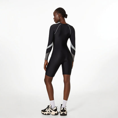 Sports Swimsuit Women Diving Long Sleeve Spring Swimsuit Textured One Piece Swimsuit Women