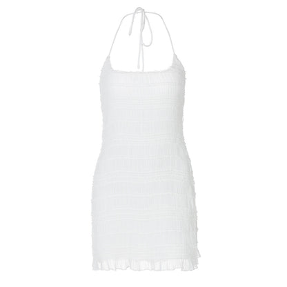 Women Clothing Fresh Sweet Sexy Halter Slim Short Dress