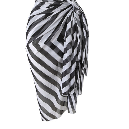 Bikini Swimsuit Geometric Abstract Printed Steel Bracket Push up Swimsuit
