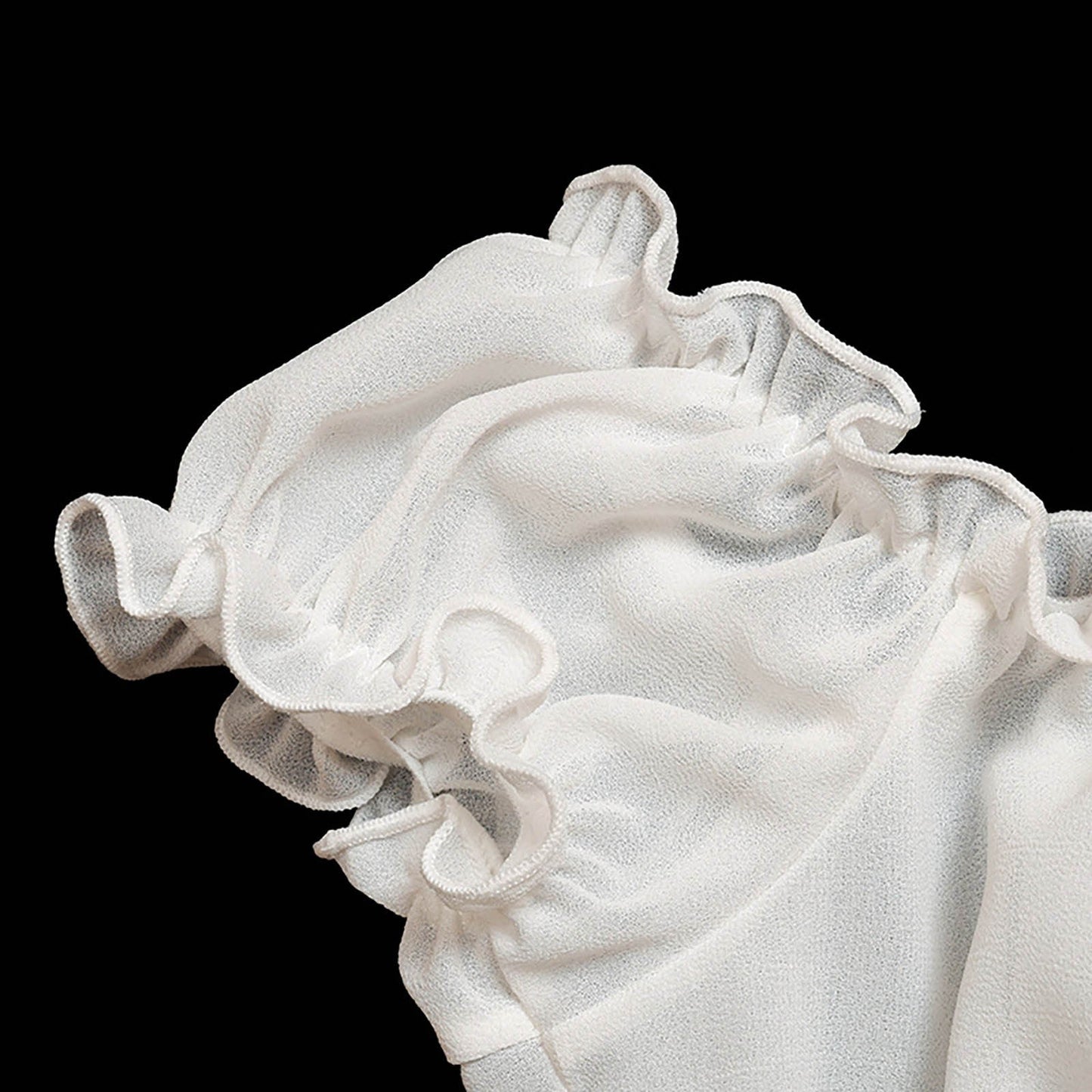 Pure White Strapless Mesh Sexy Split Suit
