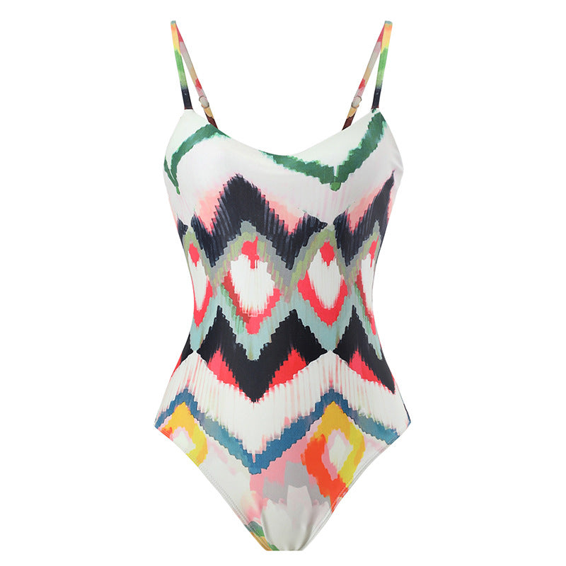Two Piece Beach Swimsuit Suit Gradient Tie Dye Sheath Dress Swimsuit