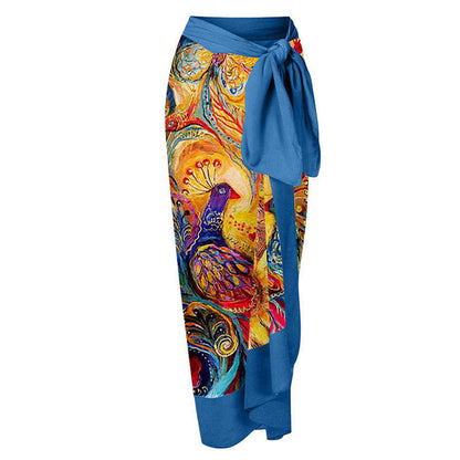 Sexy Siamese Conservative Cover Belly Thin Swimsuit Spring Bathing Suit Women Chiffon Beach Dress
