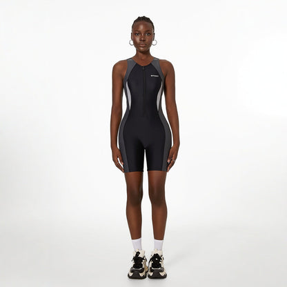 Sports One Piece Women Spring Bathing Shorts Tight Vest Sexy Backless Zipper