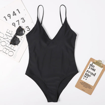 Women Siamese Triangle Backless Strap Multi Color Printing Swimsuit Original Single Swimsuit