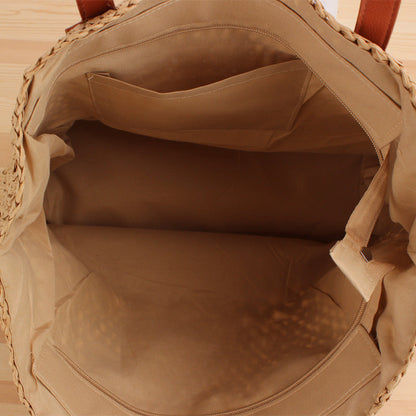 Summer Hollow Out Cutout out Woven Bag Paper String Shoulder Straw Bag Casual Beach Women Bag