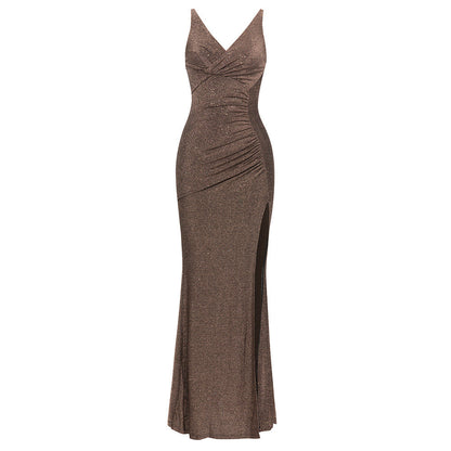 Women Summer Simple Sexy Sling Shoulder Sleeveless Dress