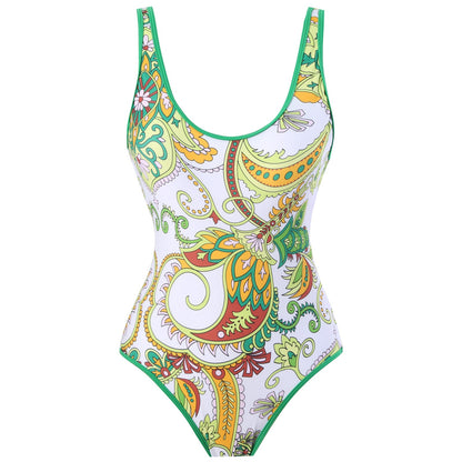 Flying Edge One Piece Women Swimwear Retro Cover Belly Slimming Swimsuit Chiffon Beach Dress