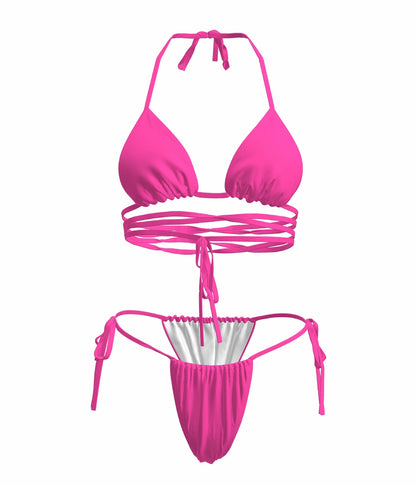 Women Seperated Swimwear Simple Bandage Sexy Swimsuit Mini Bikini Bikini