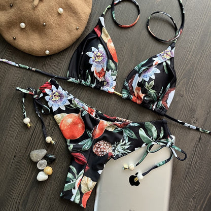 Swimsuit Printed Split Bikini Ethnic Sexy Swimsuit