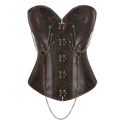 Gothic Court Chain Decoration Body Shaping Belly Shaping Top Women Supply