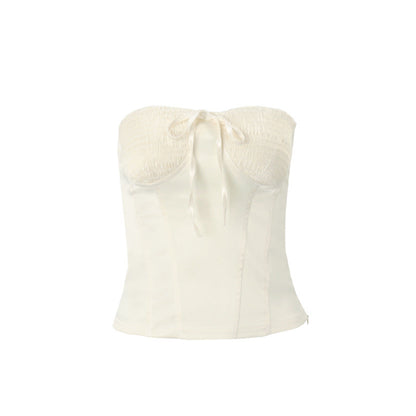 Women Clothing Summer Sexy French Sexy off Neck Wrapped Chest Vest Top for Women