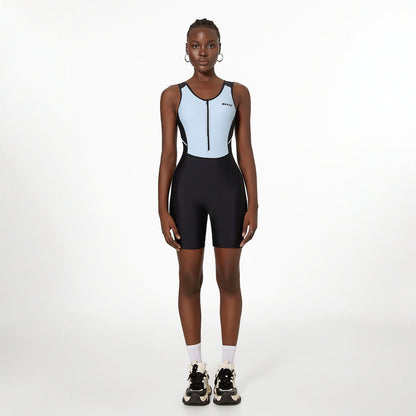 One Piece Swimsuit Yoga Spring Racing Sports Shorts Women Slim Fit Competition Jumpsuit