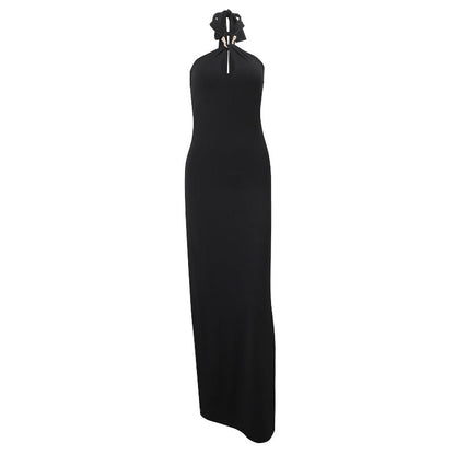 Women Clothing Summer Sexy off Shoulder High Waist Slim Solid Color Sheath Dress