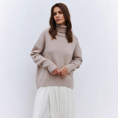 Knitted Russian Women Clothing High Neck Sweater Autumn Winter Loose Bottoming Sweater