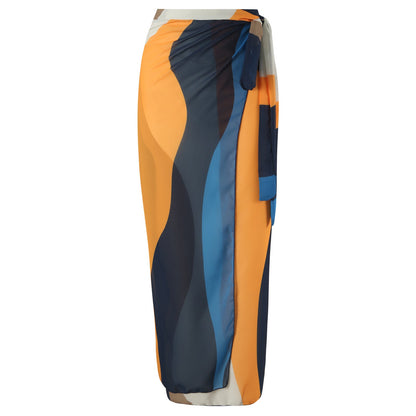 One Piece Triangle Swimsuit Sexy Swimsuit Sexy Belt Wrap Skirt