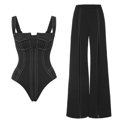 Popular Printing European French One Piece Women Swimwear Suit Cover Belly Slimming Swimsuit Vacation