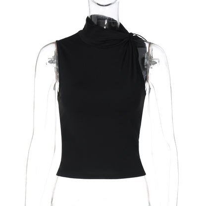 Slim Vest Women Summer Button Sleeveless Top Women Niche