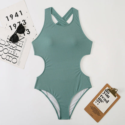 Bikini Women Sexy Solid Color One Piece Swimsuit