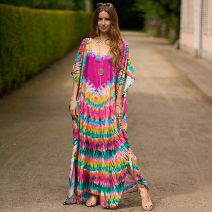 Rayon Printed Robe Vacation Casual Beach Bikini Cover 11 Colors
