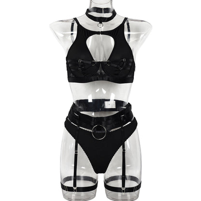 Sexy Bra Sexy Underwear Stitching Straps Push up Set Women