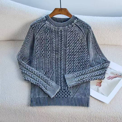 Round Neck Twisted Autumn Winter Women Loose Bottoming Shirt Thick Pullover Women Sweater