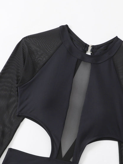 Women Black One Piece Swimsuit