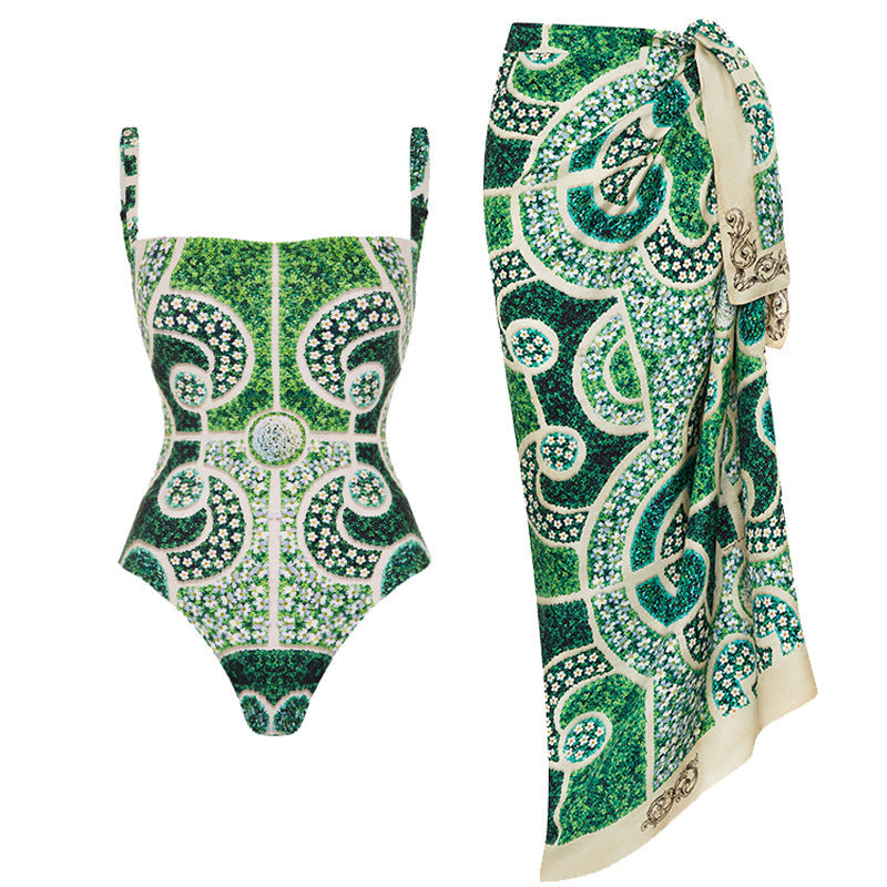 Slimming Printed One Piece Swimsuit Women