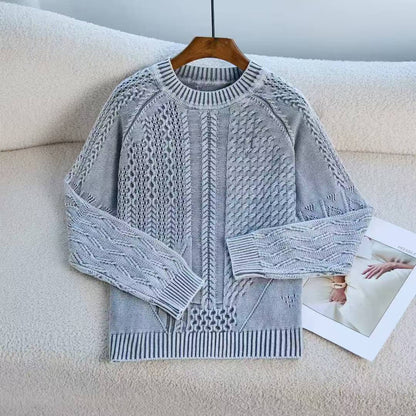 Round Neck Twisted Autumn Winter Women Loose Bottoming Shirt Thick Pullover Women Sweater