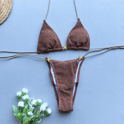 Bikini Sexy Bikini Lace up Split Women Swimsuit for Women