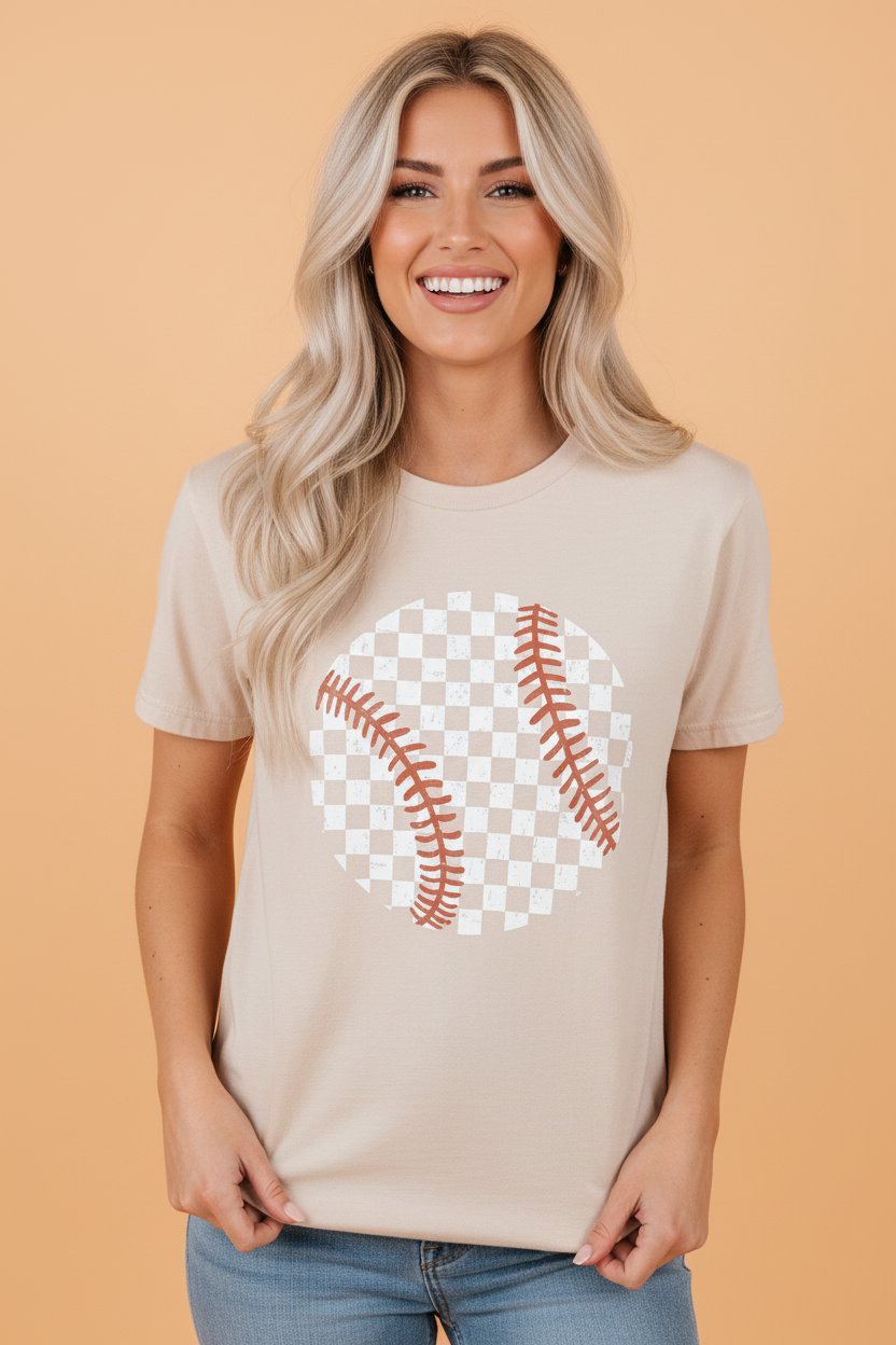 Checker Baseball Short Sleeve Graphic Tee