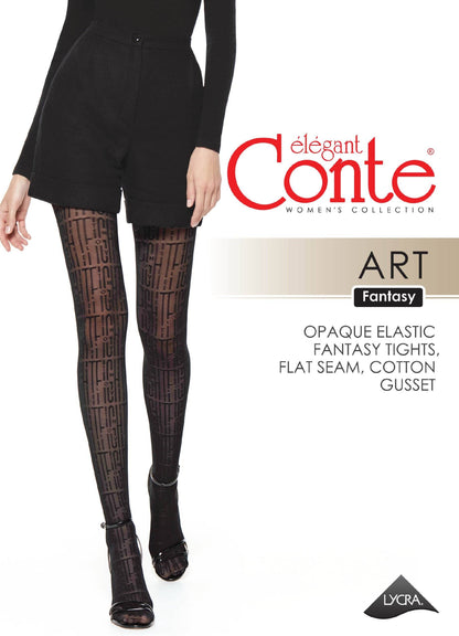 Fantasy Tights Conte Art - Letter Pattern