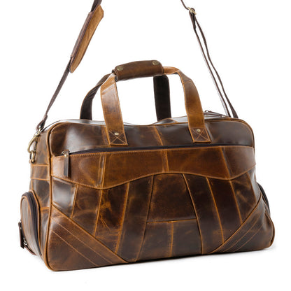 Rawhide Range Leather traveler Bag in Rodeo Tan