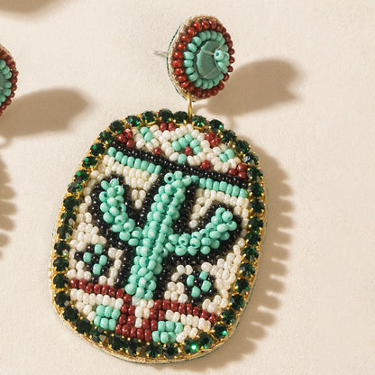 Tucson Bloomers Earrings in Sunstone Teal