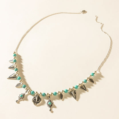 Myra Feather Song Necklace in Nomad Blue