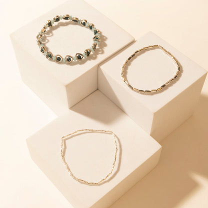 Myra Heart Trails Bracelet in Mist Blue