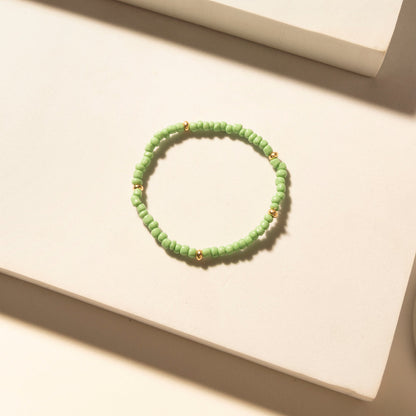 Myra Palomino Shine Stack Bracelet in Frost Green