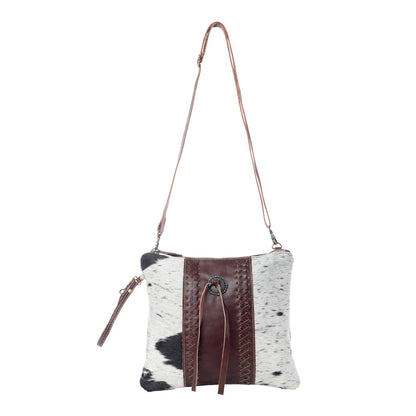 Rosalinda Cross Stitched Leather & Hairon Bag