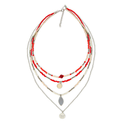 Red Delights & Dreams Tiered Necklace