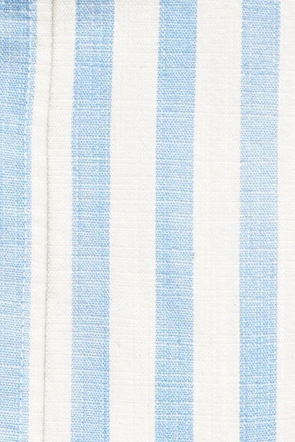 Sartorio Jumbo Pinstripe Denim Snap Button Cotton Overshirt