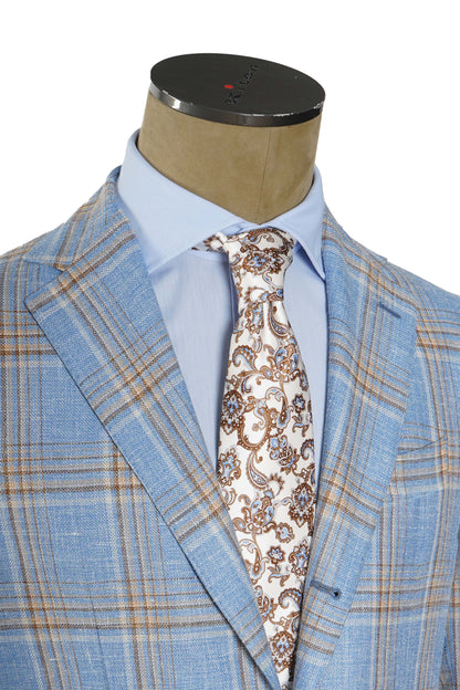 Sartorio Glen Plaid Wool-Silk Sport Jacket
