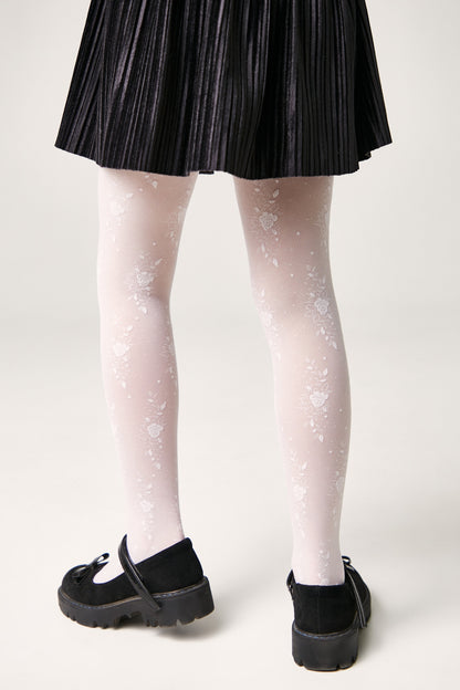 Conte Tights for girls Sofia 20 Den - Floral Pattern