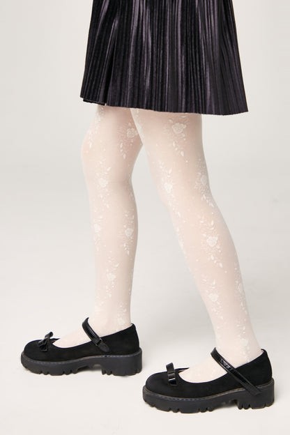 Conte Tights for girls Sofia 20 Den - Floral Pattern