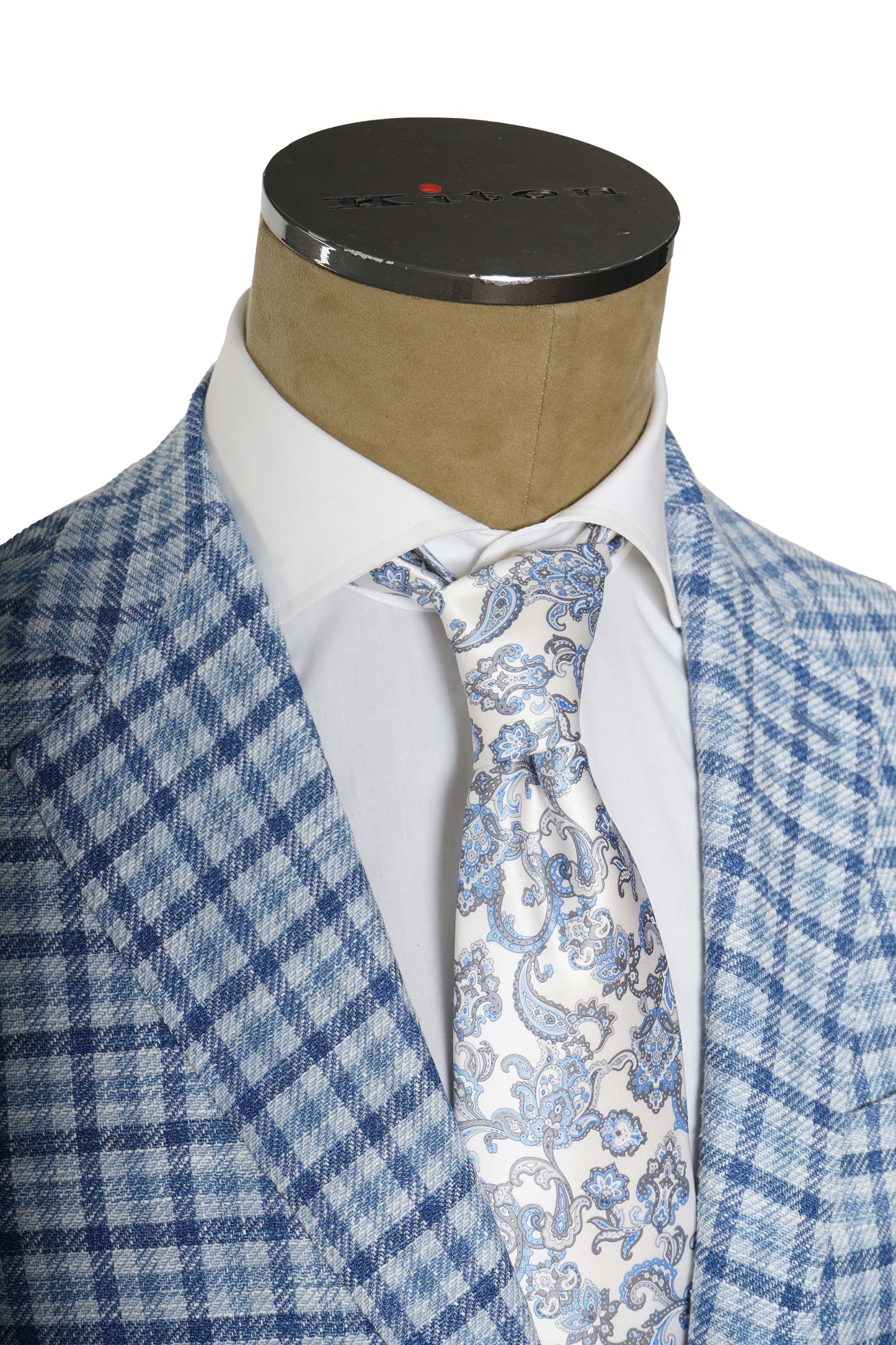 Sartorio Gingham Wool-Silk Sport Jacket