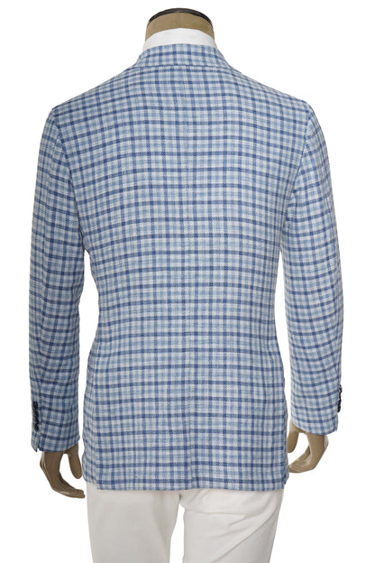 Sartorio Gingham Wool-Silk Sport Jacket